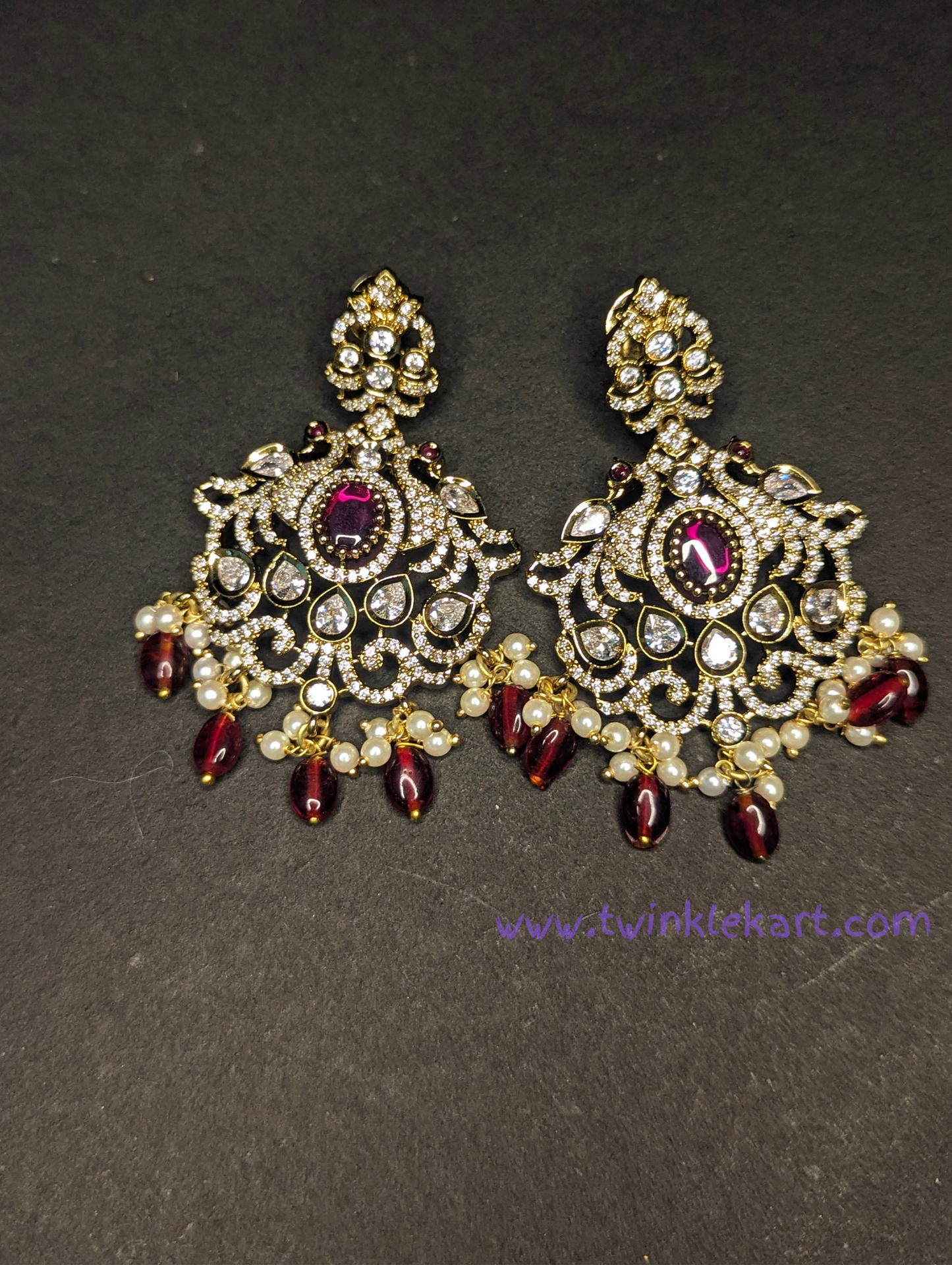 Premium Victorian Maroon Choker Set