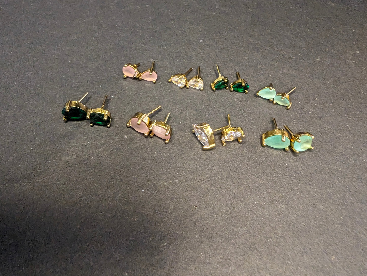 Premium Replaceable Multi Color Diamond Necklace With Earrings