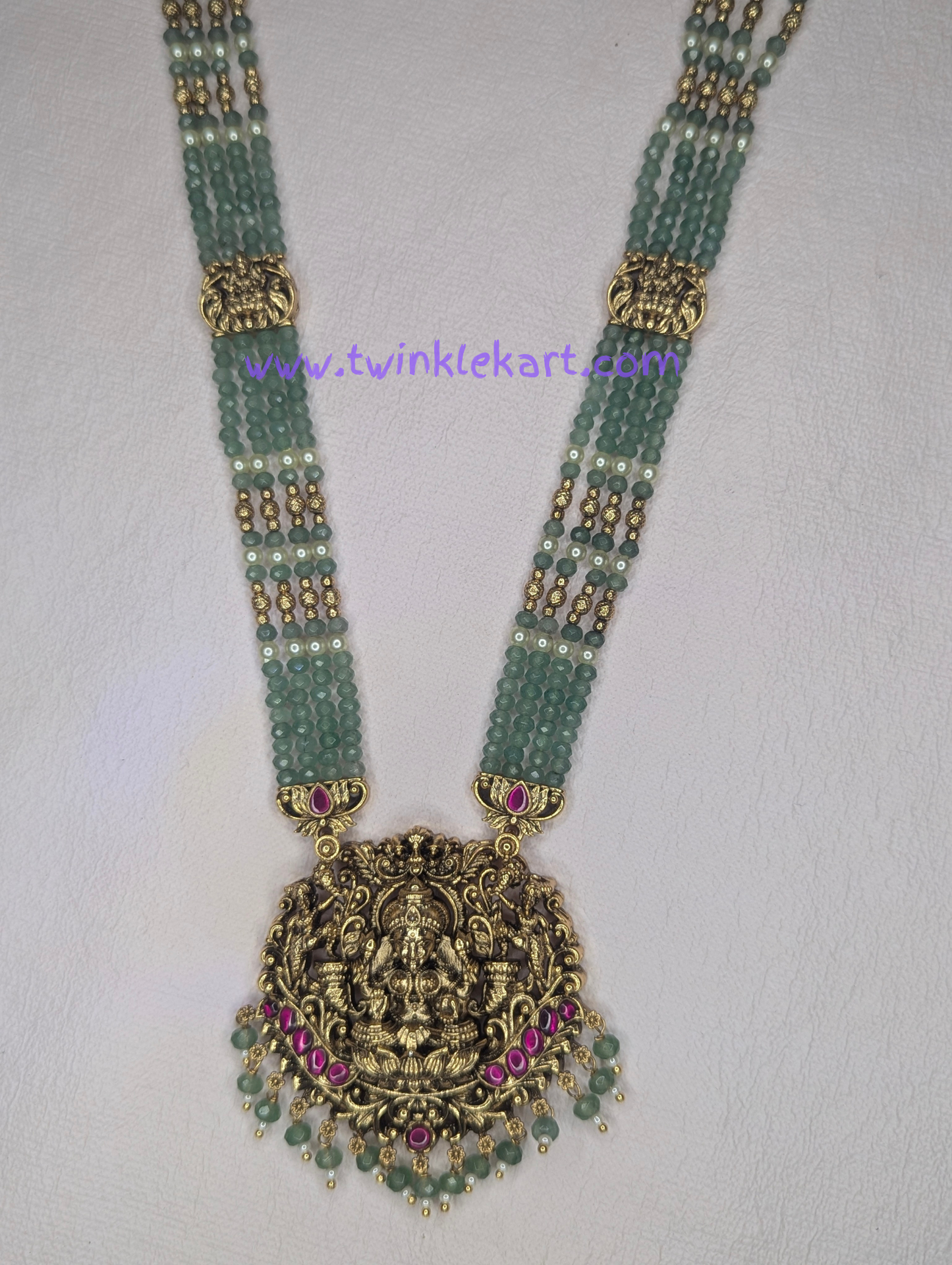 Premium MahaLakshmi Long Haram With Earrings