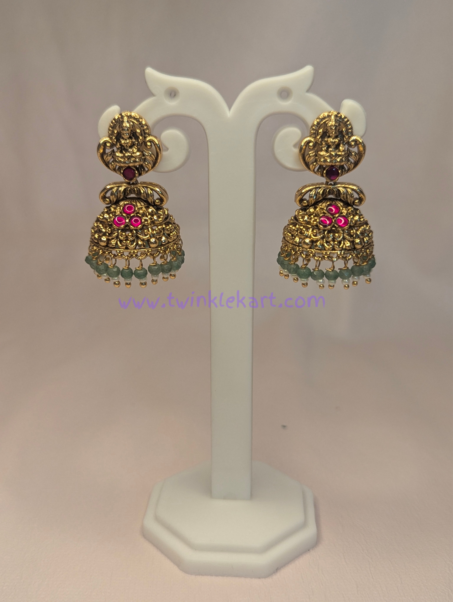 Premium MahaLakshmi Long Haram With Earrings