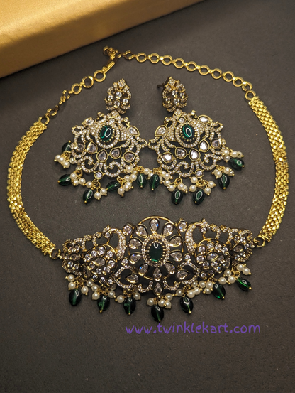 Premium Victorian Green Choker Set