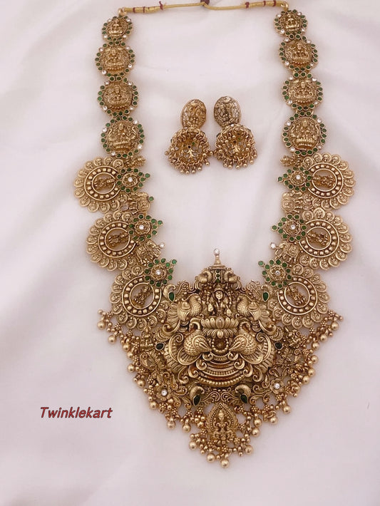 Premium Nagas and Coins Necklace Set with Earrings
