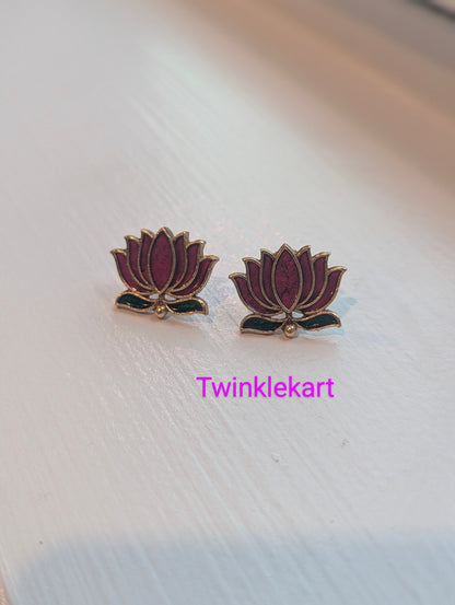 Trending Lotus Necklace Chain With Studs
